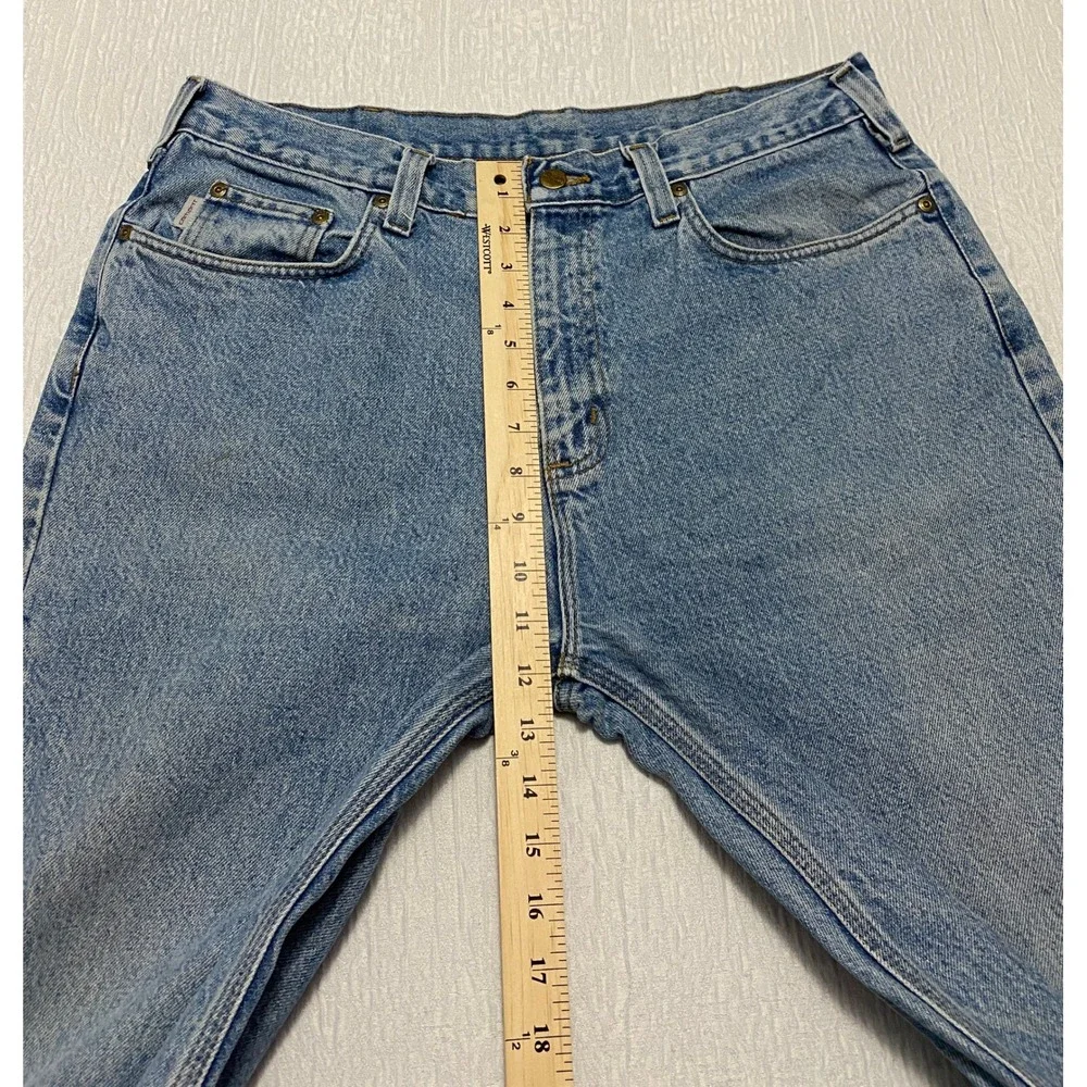Carhartt B460‎ LVB Work Jeans Men's Size 36×34 Blue Relaxed Fit